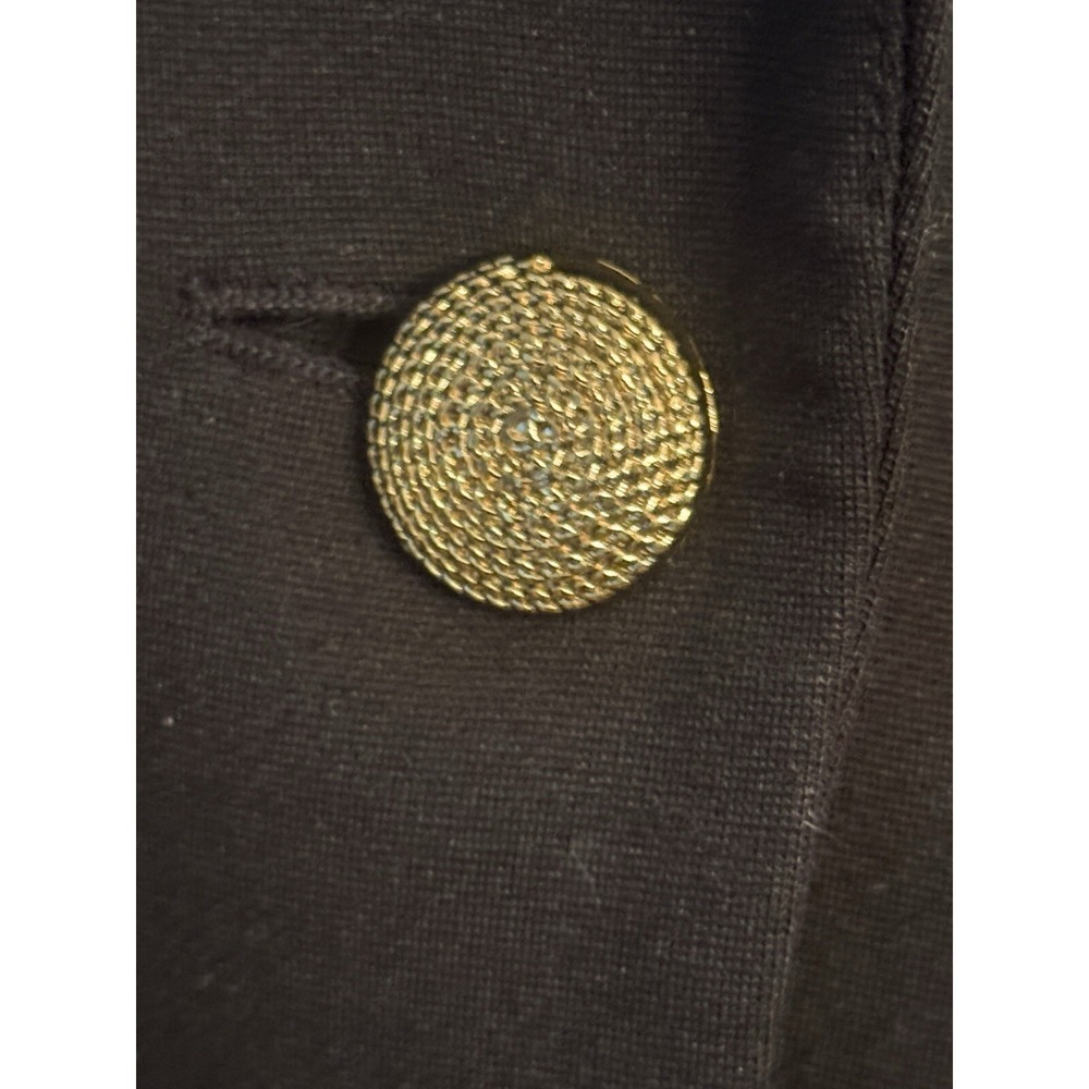 Trina Turk Black Single Gold Button Closure Blazer Jacket Size M/8 - Picture 4 of 10